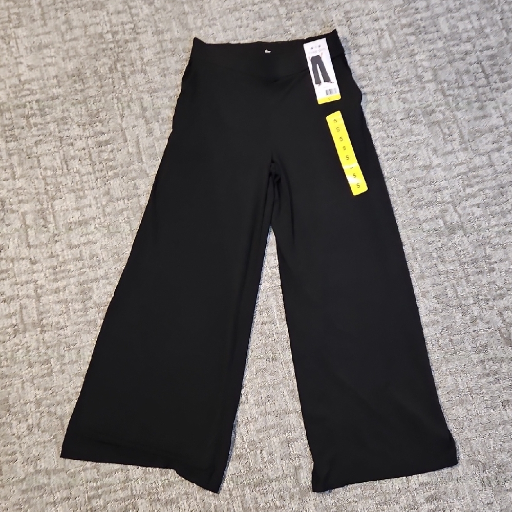 Three Dots Black Wide-Leg Trousers